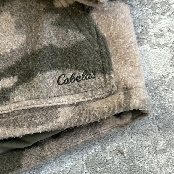 Cabelas Wooltimate WindShear Hooded Pullover Jacket Mens Small Camo Hunting - Picture 2 of 12